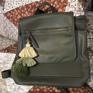 Olive color backpack purse